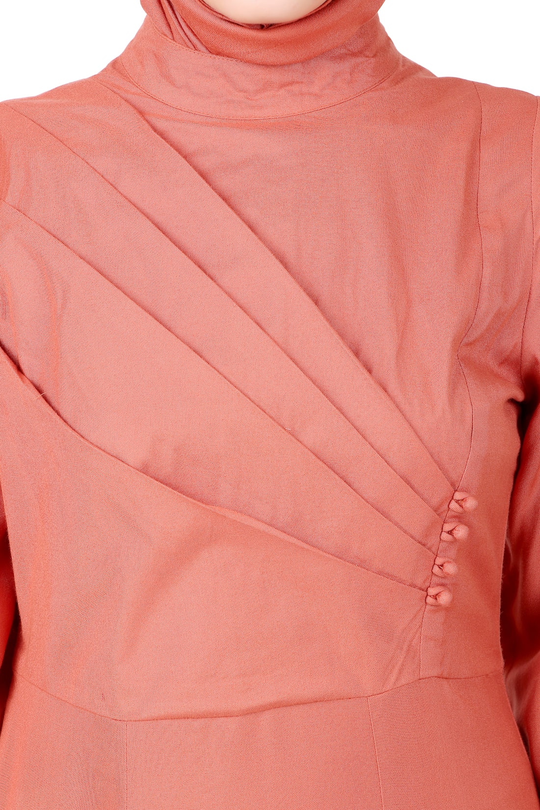 Stylish Angrakha Inspired Mandarin Collar Rayon Abaya for Women - Perfect for Eid, Ramadan, and Special Occasions