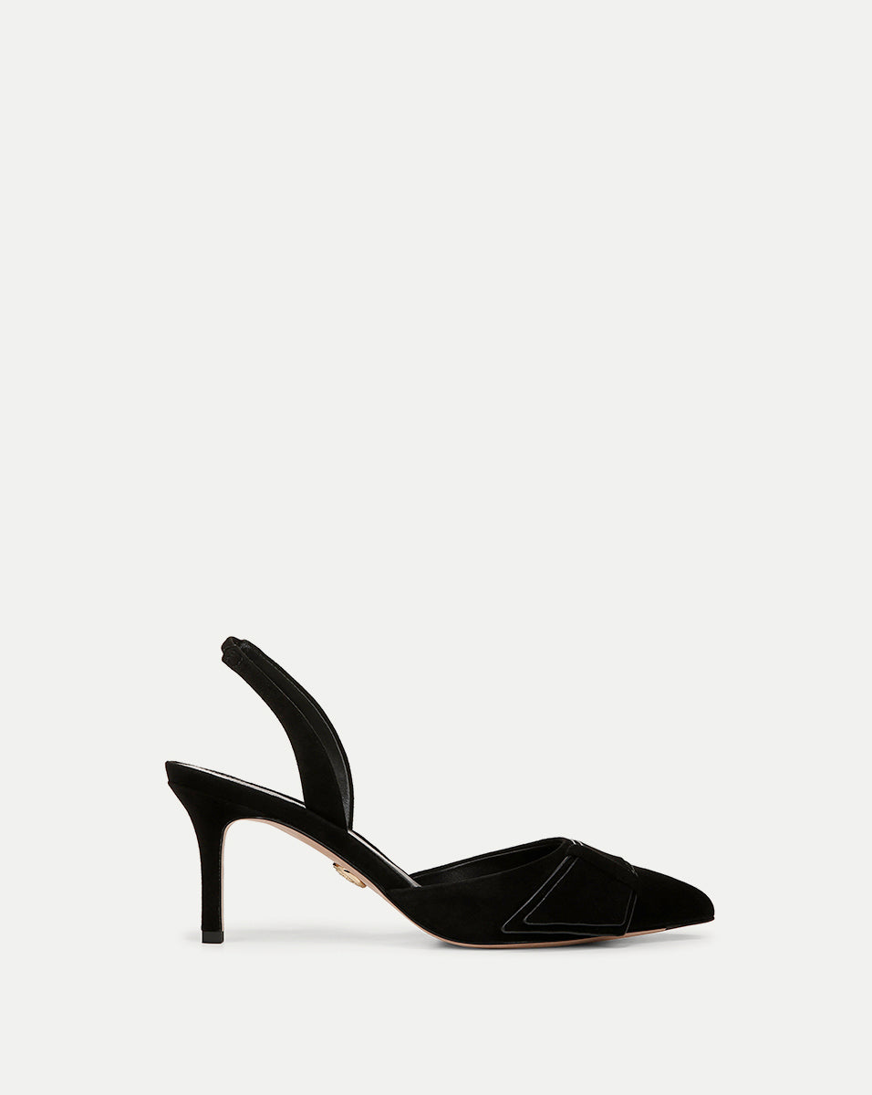 Lisbeth Suede Slingback Pump - Women's Comfortable Low Heel Dress Shoes for Work & Party | Perfect for Office, Wedding, and Special Occasions