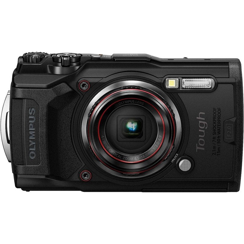 OM System Olympus TG-6 Black Waterproof Digital Camera - 15m Underwater, Shockproof & Freeze-Proof - Perfect for Scuba Diving, Snorkeling, Hiking & Outdoor Adventures
