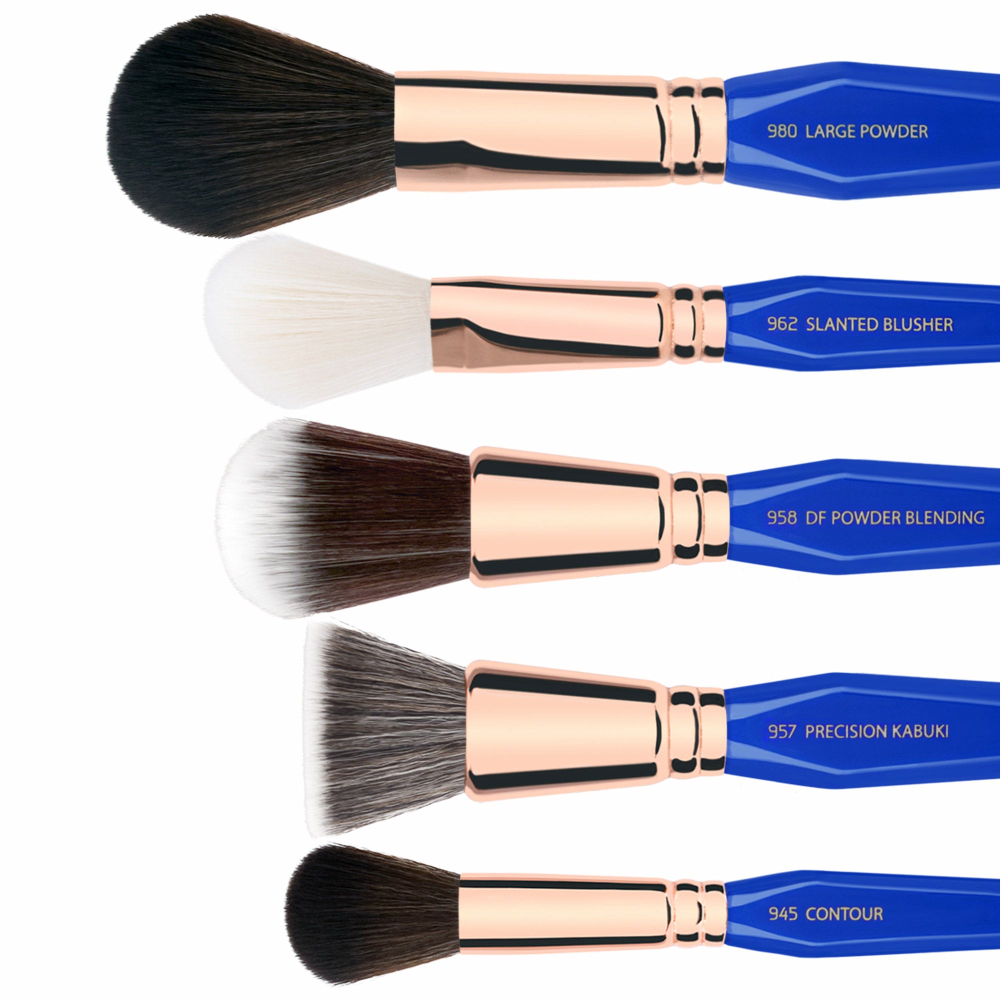 Golden Triangle PHASE I Complete 15-Piece Professional Makeup Brush Set with Travel Pouch - Perfect for Makeup Artists, Beginners & On-The-Go Beauty Essentials