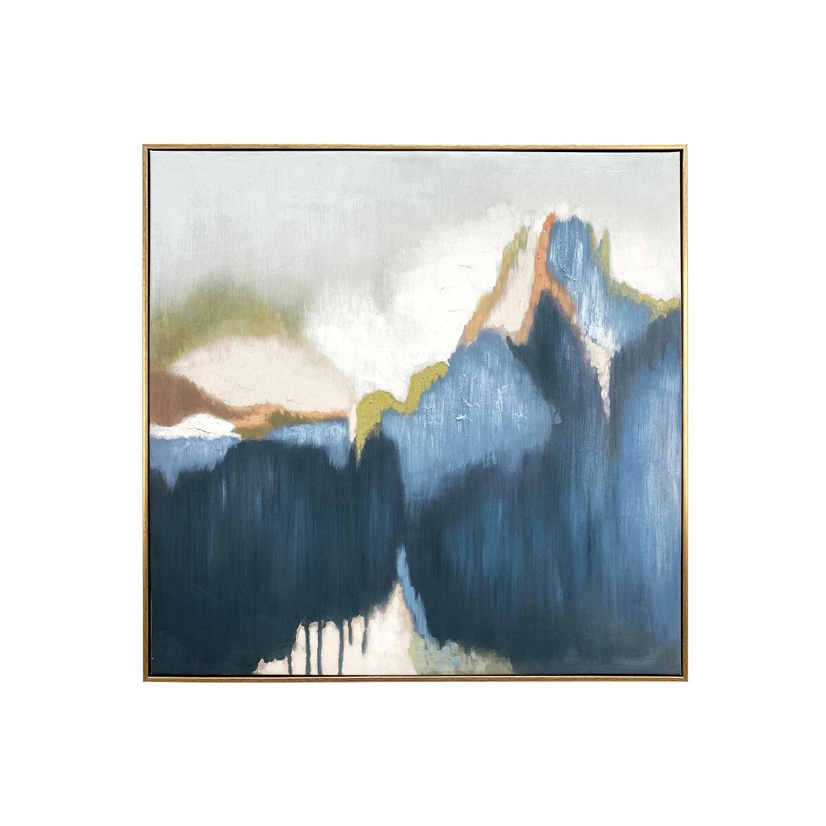 Abstract Vision Hand Painted Floating Framed Canvas Wall Art Print - 30x30 Inches Modern Home Decor for Living Room, Bedroom & Office