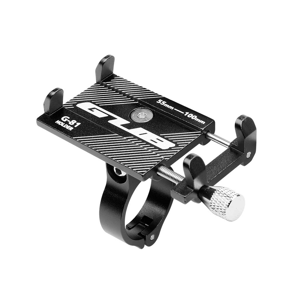 GUB G-81 Universal Bike Phone Mount - Adjustable 3.5-6.2 Inch Metal Bicycle Handlebar Holder for iPhone, Samsung & Smartphones (Black) | Perfect for Cycling, Commuting & Outdoor Adventures