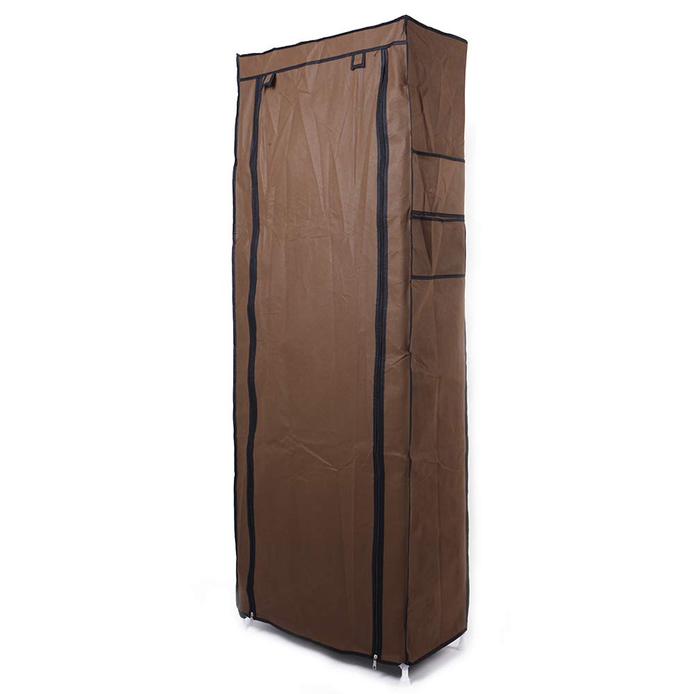 10-Tier Large Shoe Rack Organizer with Dustproof Cover - Space Saving Shoe Storage Cabinet for Entryway, Bedroom & Closet - Non-Woven Fabric Shoe Tower for Dorm, Apartment & Home Organization (Brown)