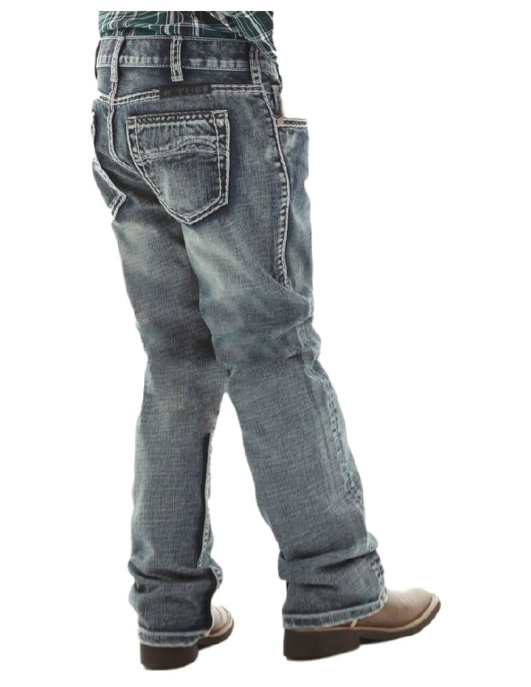 Western Denim Jeans for Boys - Bootcut Style with Medium Wash - Durable & Comfortable for School, Play and Outdoor Adventures