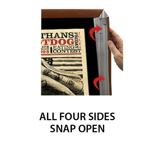 14x22 Designer Wood Snap Frames for Posters with 3 Wide Matboard - Perfect for Home Decor, Office Displays & Art Exhibitions