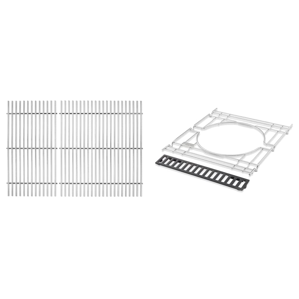 Premium Weber Crafted Stainless Steel Cooking Grates & Frame Kit for Genesis 300 Series Gas Grills – Perfect for Backyard BBQs, Outdoor Cooking & Family Gatherings