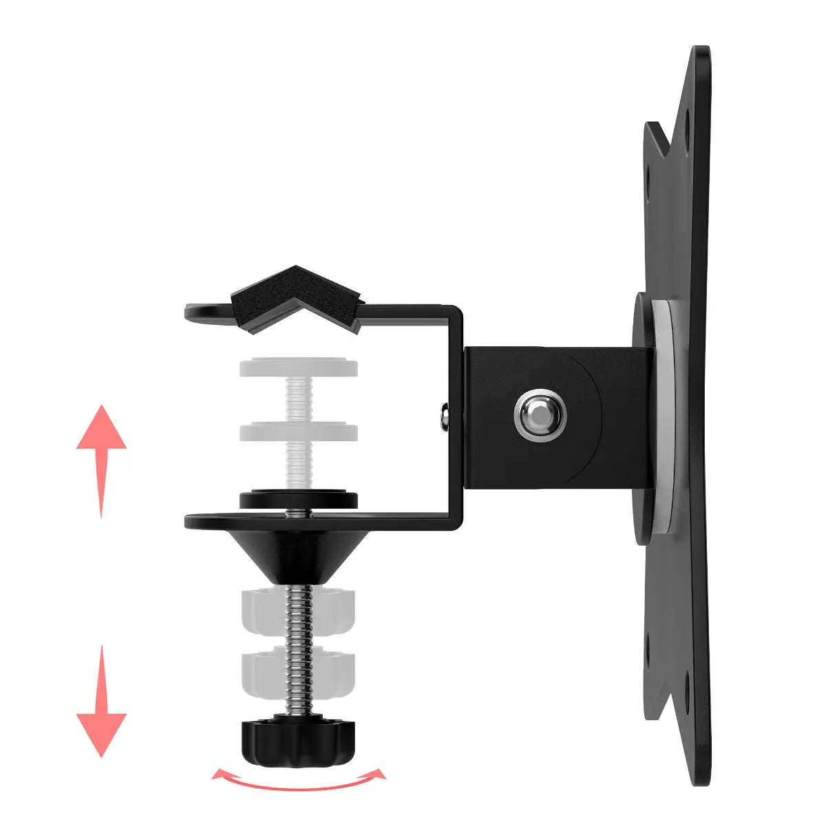 Universal VESA Compatible Clamp Mount for Monitors & TVs - Adjustable Desk Mount Bracket for Home Office, Gaming & Workspace Setup
