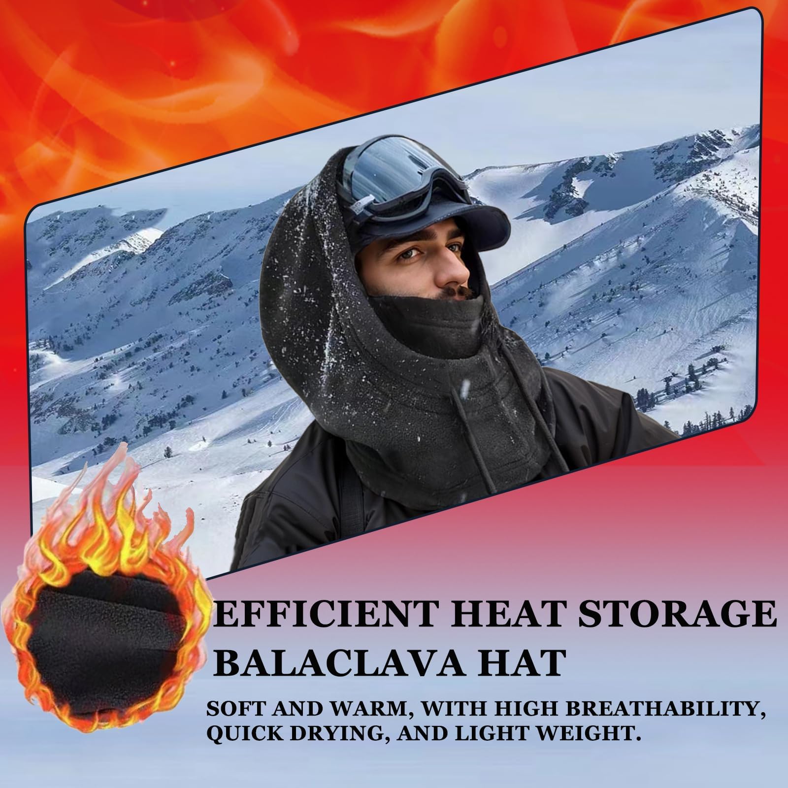 Balaclava Face Mask for Men & Women - Windproof Ski Mask for Winter, Cold Weather Cycling & Outdoor Activities - Neck Warmer for Running, Hiking & Snow Sports