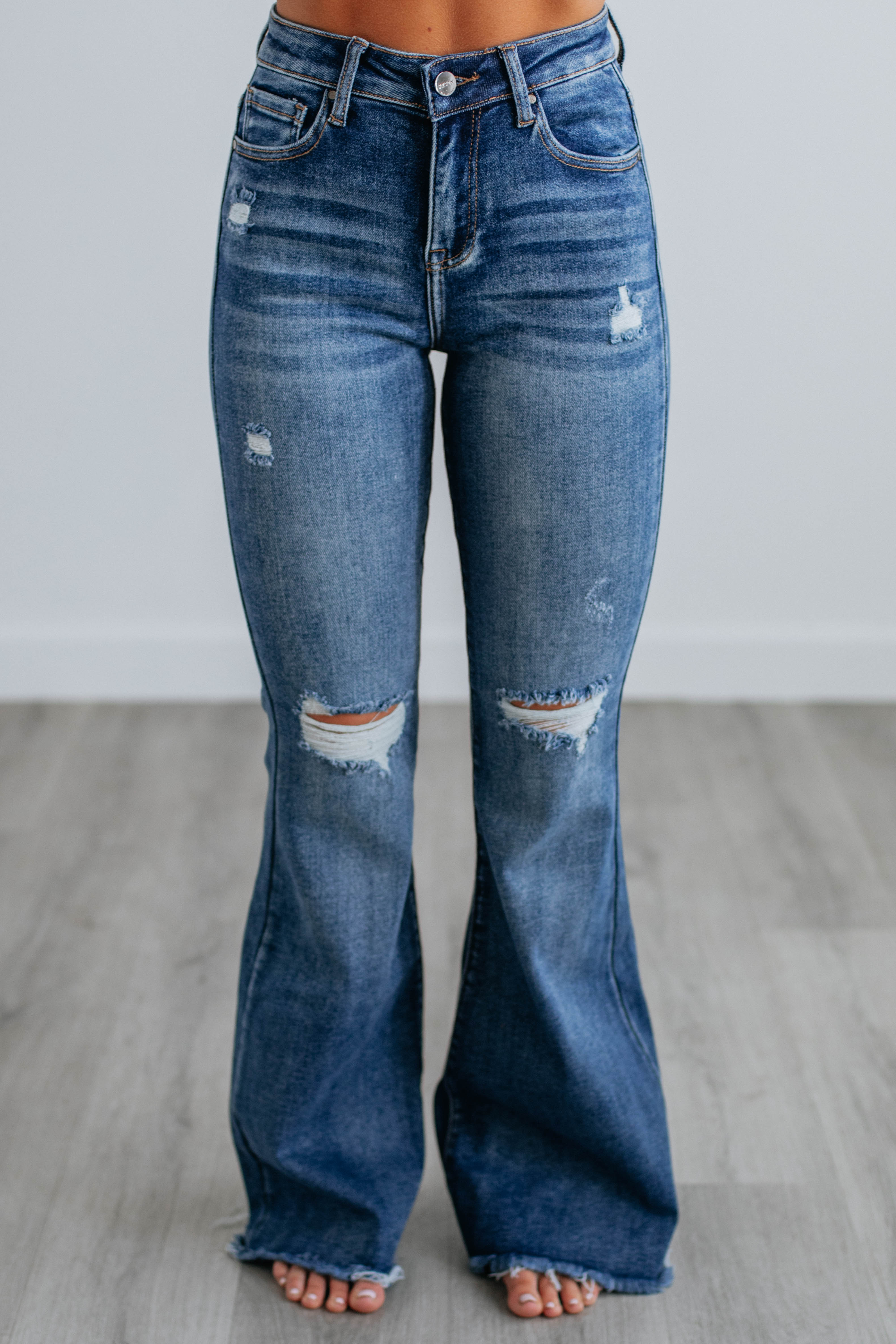 Journee Risen Jeans for Women - High Waist Stretch Denim Pants - Comfortable & Stylish Jeans for Casual Wear, Work, and Night Out