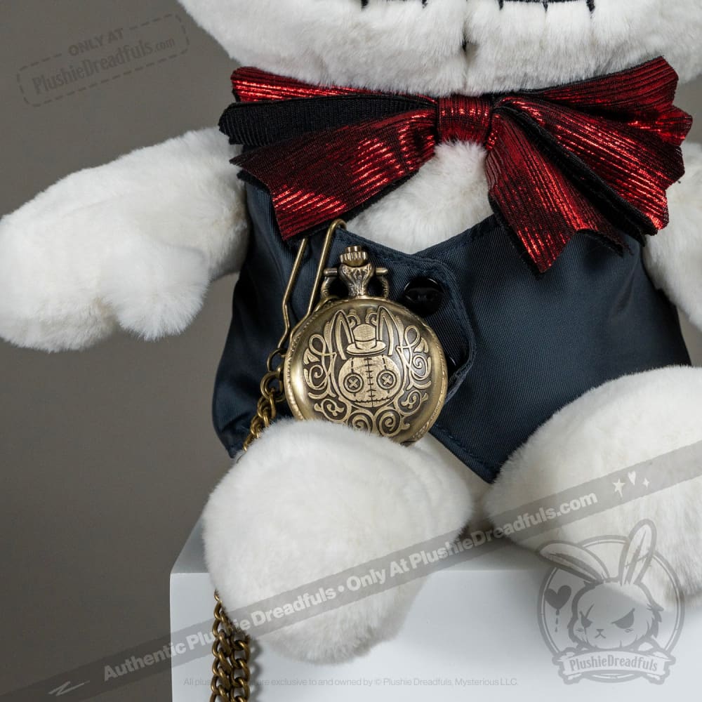 Victorian McGee's White Rabbit Plush Toy - Soft & Cuddly Stuffed Animal for Kids, Collectors & Home Decor | Perfect for Nursery, Gifts & Themed Parties