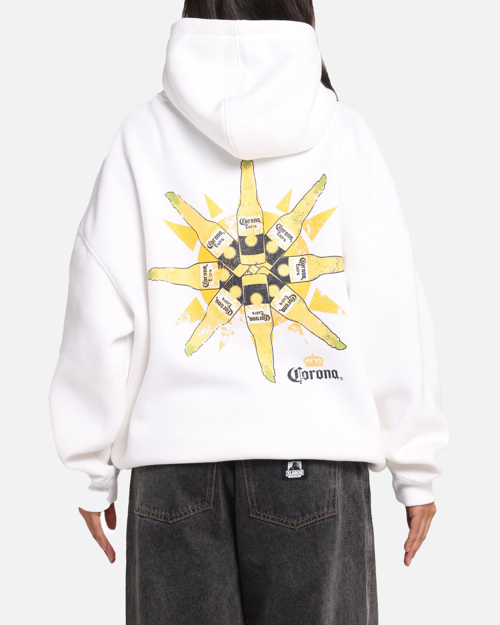 73 Studio Corona Premium Hoodie for Men & Women - Soft Cotton Pullover Hooded Sweatshirt - White - Perfect for Casual Wear, Gym & Outdoor Activities