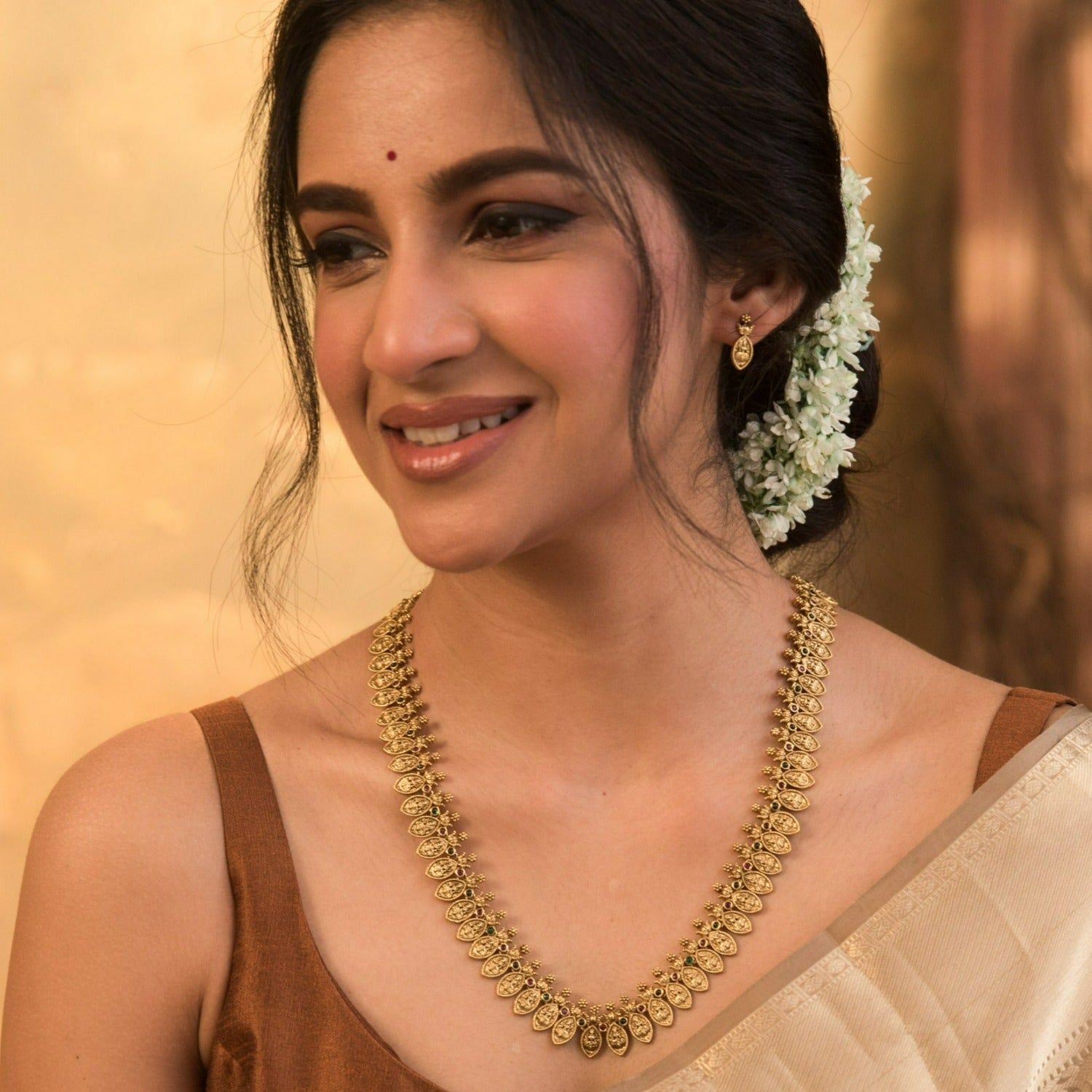 Dhruva Antique Long Necklace Set - Elegant Vintage Jewelry for Women | Perfect for Weddings, Parties & Special Occasions