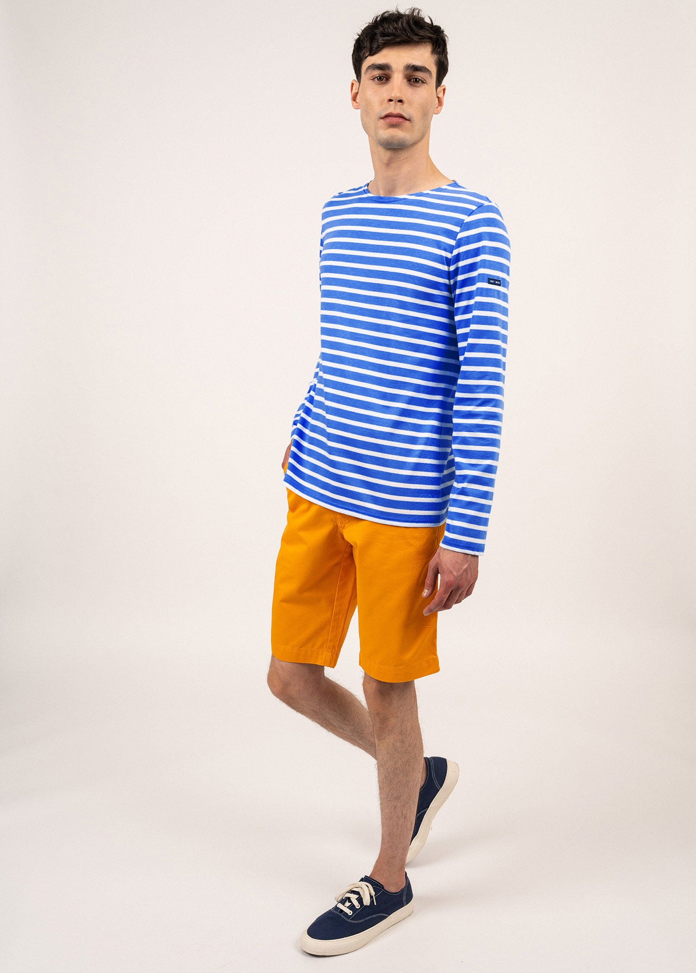 MINQUIERS MODERN Authentic Breton Stripe Shirt for Men | Soft 100% Cotton French Navy & White Striped T-Shirt | Casual Wear, Beach Outfit, Summer Fashion