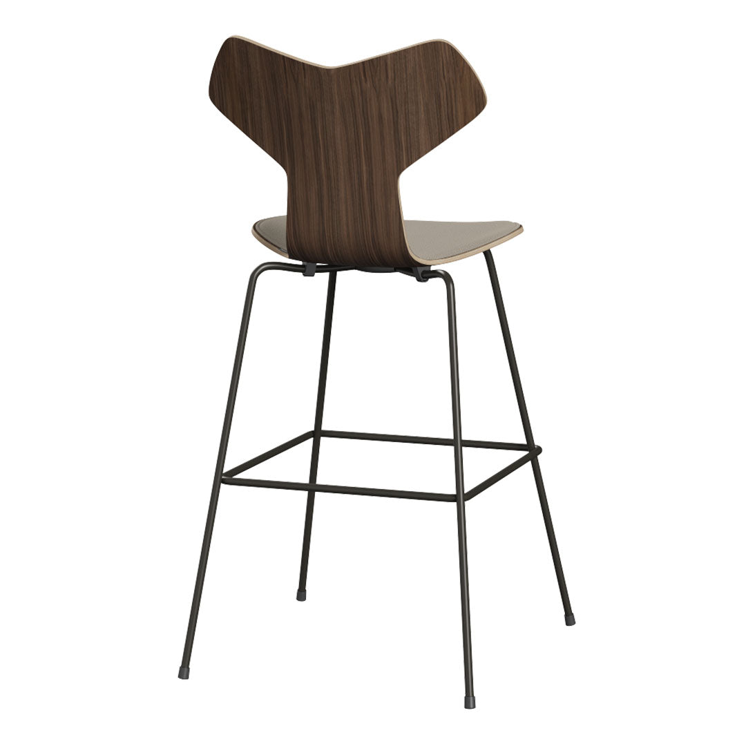 Grand Prix Bar Chair 3139 - Clear Lacquered Upholstered Counter Stool for Kitchen Island, Bar & Dining Room - Modern Home & Restaurant Furniture