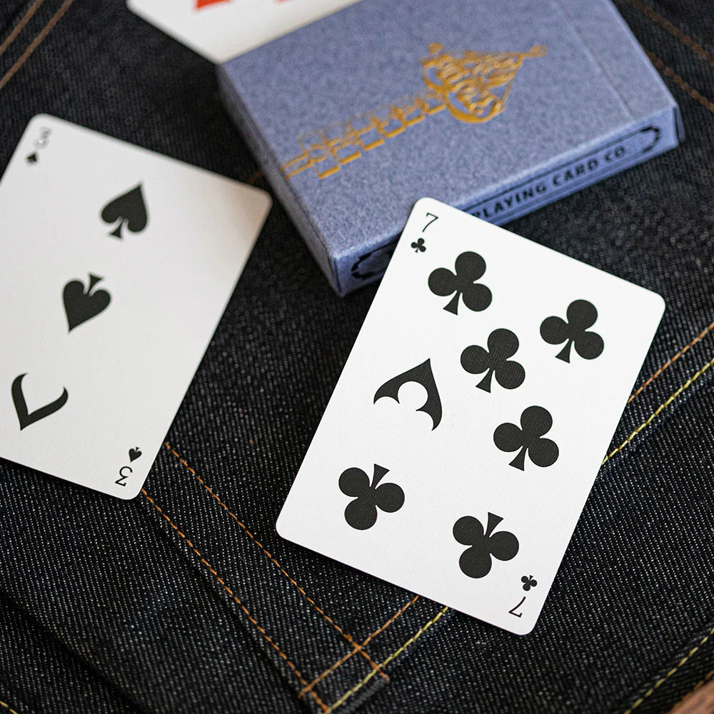 Ace Fulton's Casino Denim Playing Cards - Premium Poker Cards for Casino Nights, Card Magic & Game Nights