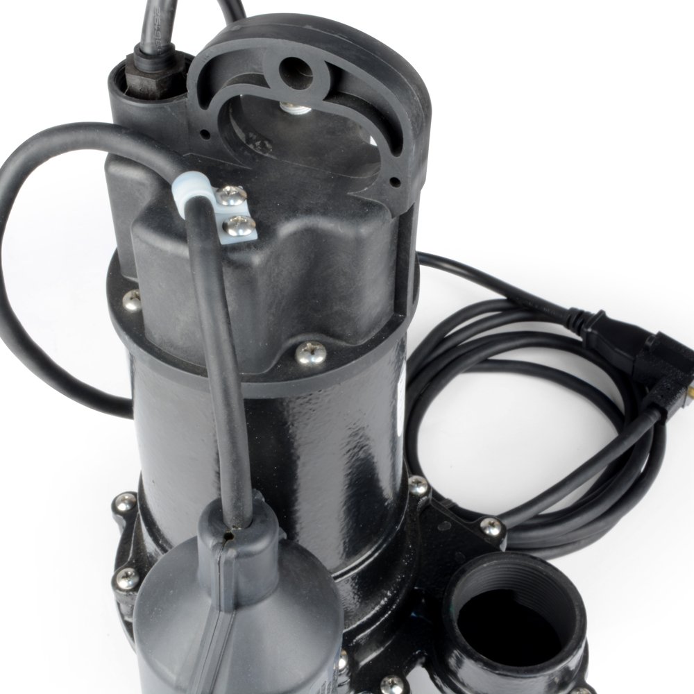 ECO-FLO ECD75W 3/4 HP Cast Iron Sump Pump with Wide Angle Switch | 6000 GPH High Capacity | Basement Flood Prevention & Water Removal for Homes