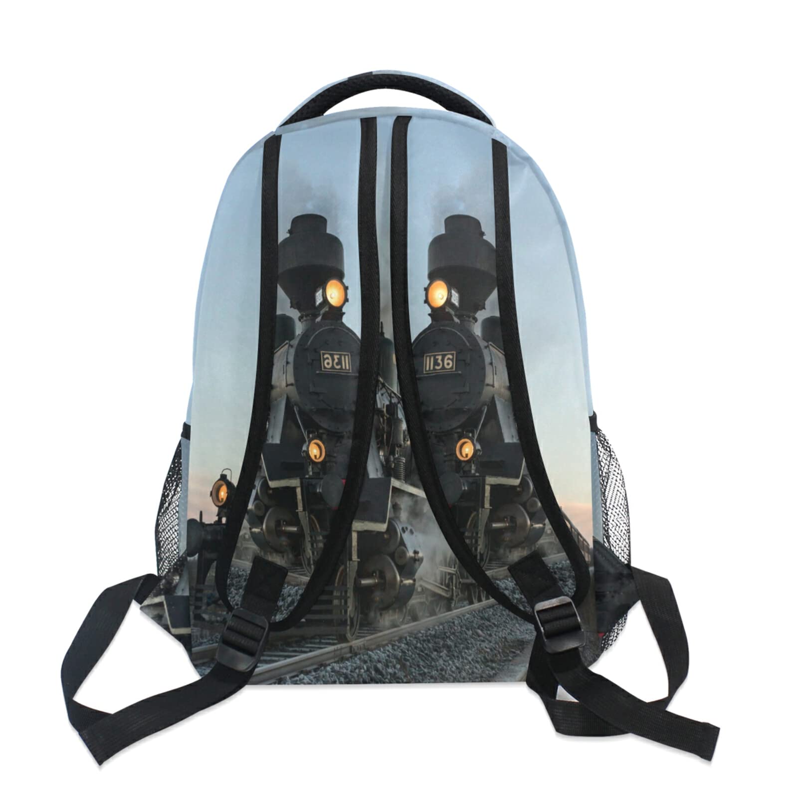 Stylish Locomotive Train Themed Backpack for Kids & Teens - Durable School Backpack with Laptop Compartment for Boys & Girls - Perfect for Travel, Camping & Daily Use