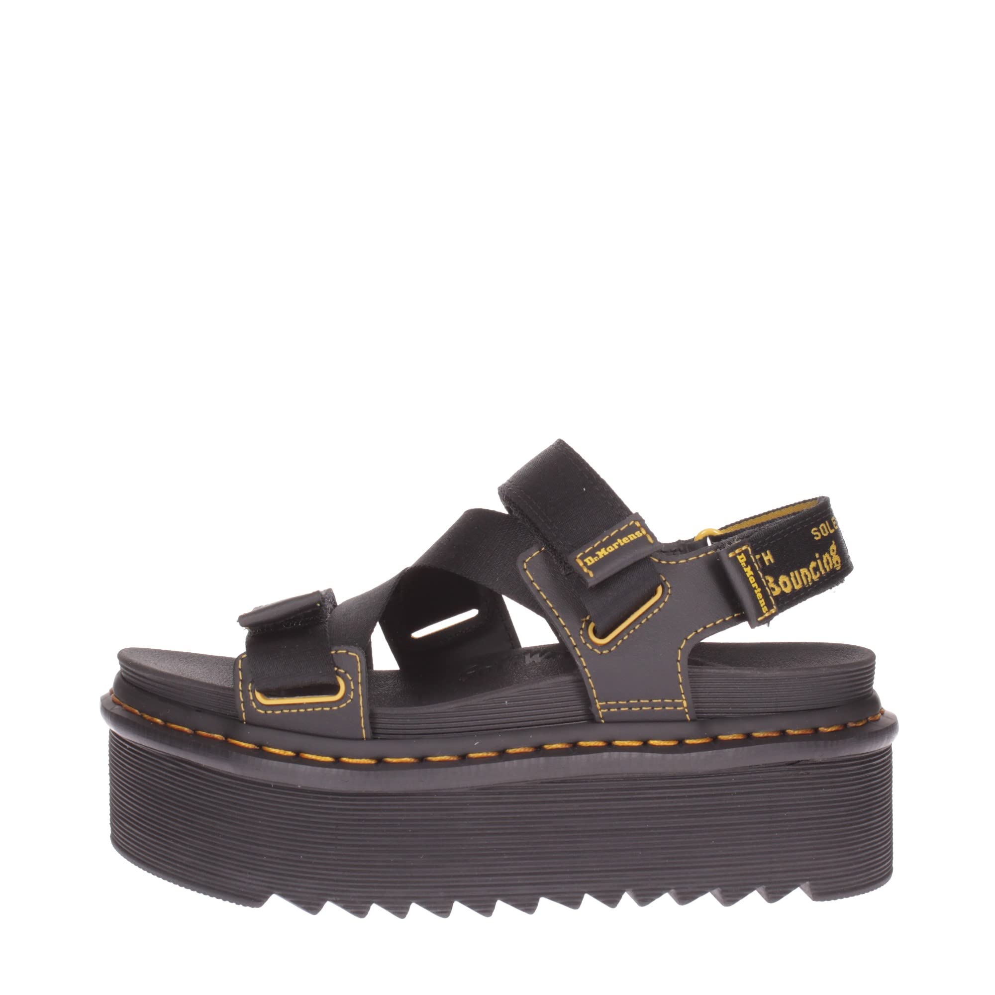Dr. Martens Women's Kimber Logo Strap Platform Sandals - Comfortable & Stylish for Summer Outfits, Casual Wear & Festivals