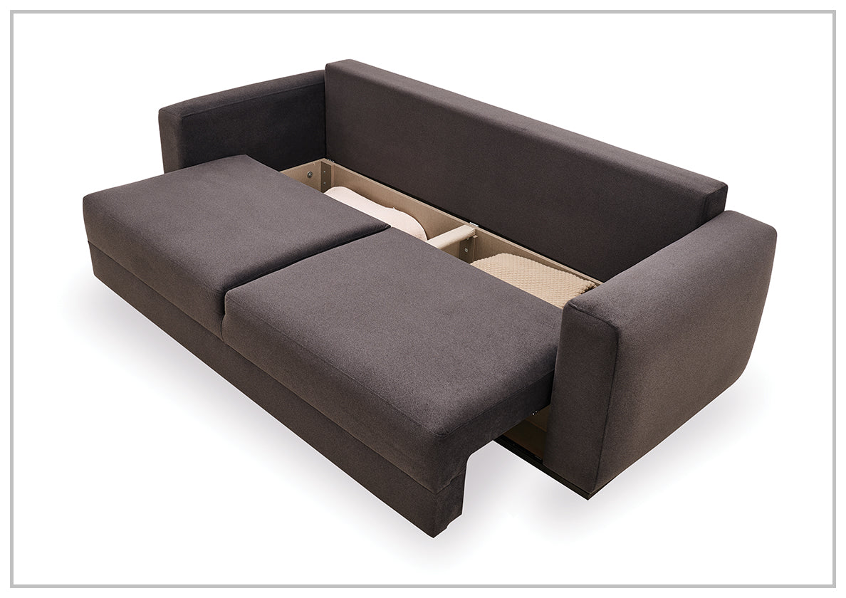 Enza Home Carino 3-Seater Full XL Convertible Sofa Bed with Hidden Storage | Modern Sleeper Sofa for Small Spaces, Guest Room & Apartment Living