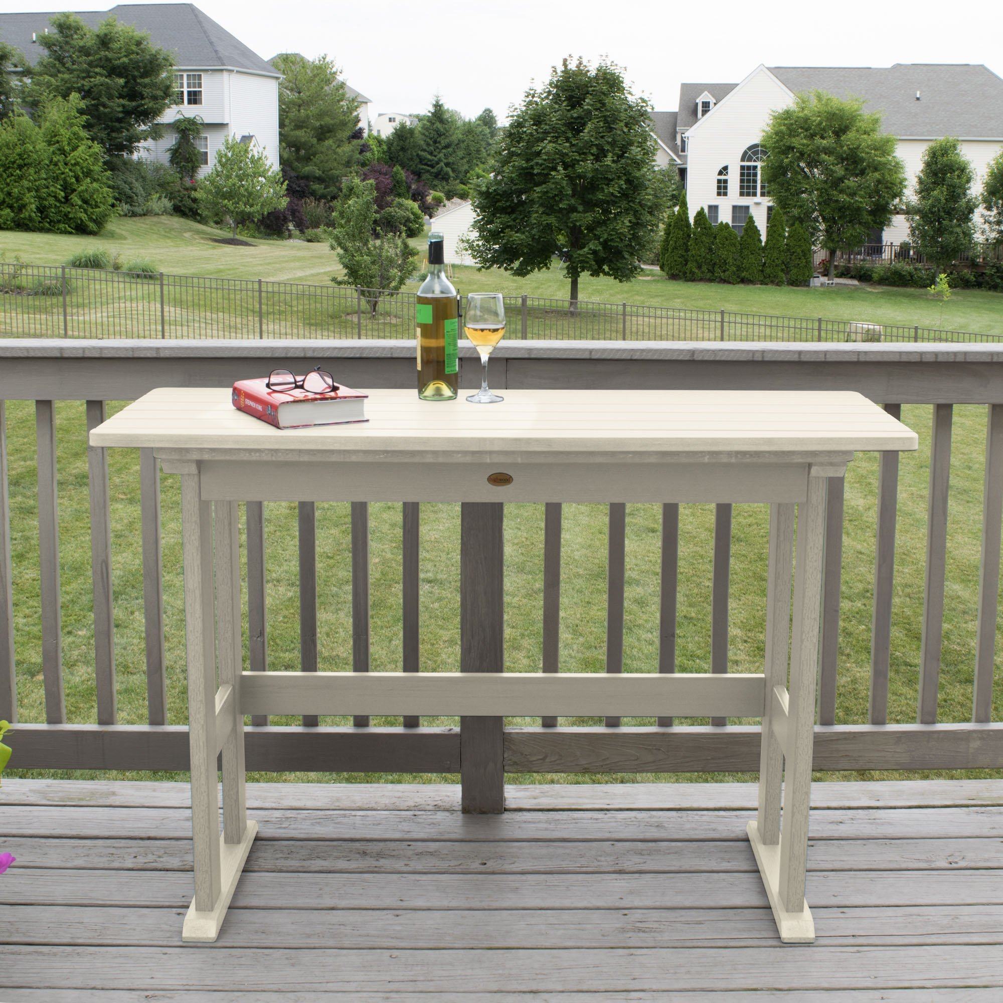 Refurbished Lehigh Counter Height Balcony Table - Outdoor Bistro Set for Small Spaces, Patio, Deck & Apartment Use