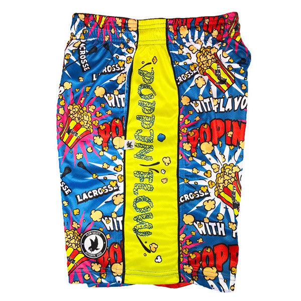 Boys' Flow Popcorn Attack Shorts - Trendy Kids' Athletic Shorts for Running, Basketball & Play - Comfortable & Breathable Activewear for Boys