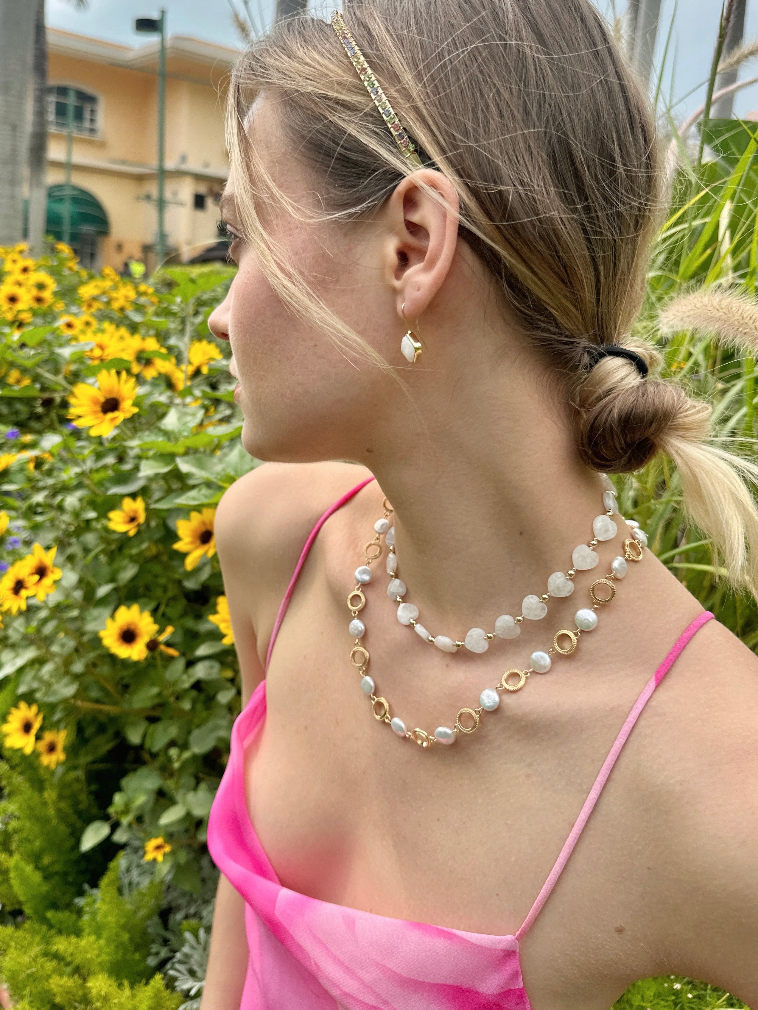 Heart Shaped Moonstone Choker Necklace - Dainty Silver Jewelry for Women | Perfect for Valentine's Day, Anniversary Gifts & Romantic Date Nights