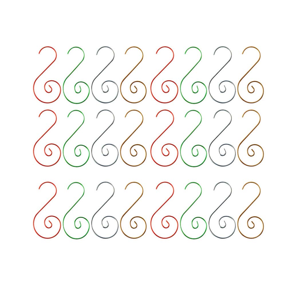 HEALLILY 160pcs Mixed Color Christmas Ornament Hooks - Metal Hanging Pothooks for Tree Decorations, Holiday Party & Home Decor - Perfect for Xmas Tree, Wreaths, Stockings & Gift Tagging