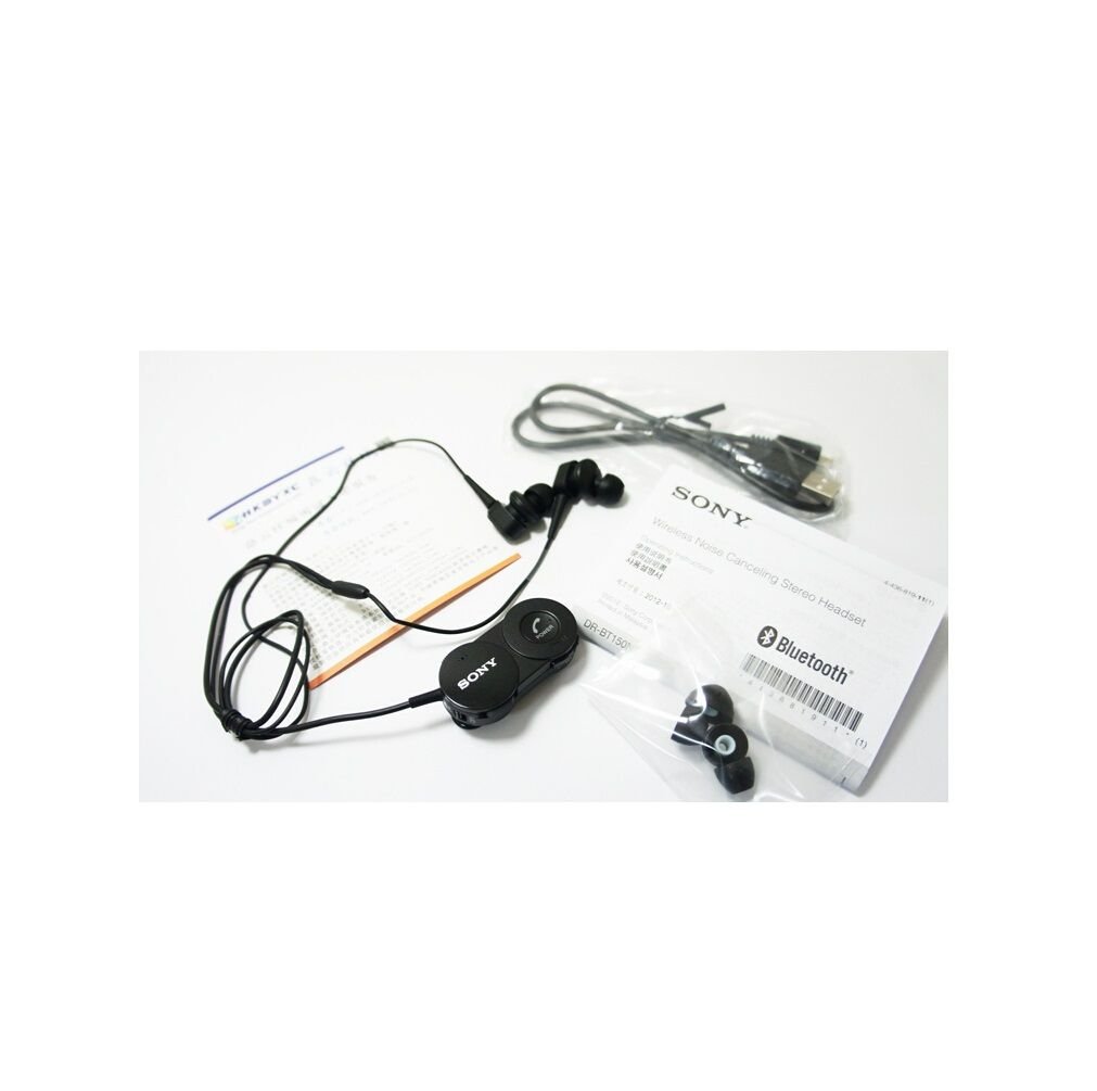 Sony DR-BT150NC-W White Wireless Bluetooth Earbuds with Active Noise Cancellation - Premium In-Ear Headphones for Travel, Work & Gym (Japanese Import)