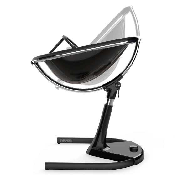 Mima Moon 2G Premium Baby High Chair with Adjustable Height & Removable Tray - Modern Black Base Design for Dining, Feeding & Playtime