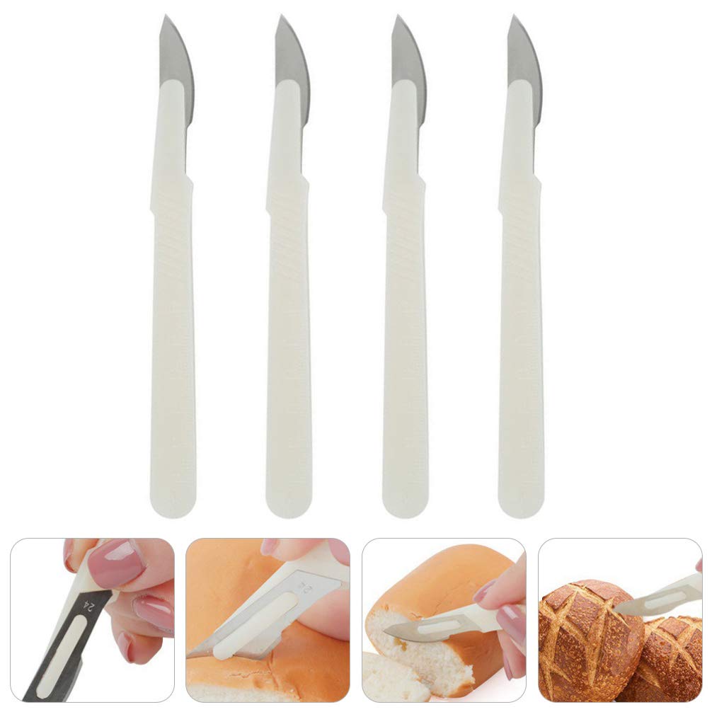 4-Piece Handcrafted Bread Lame Set - Professional Dough Scoring Tool for Bakers | Perfect for Sourdough, Baguettes & Artisan Bread Making | Essential Baking Supplies for Home & Commercial Kitchens
