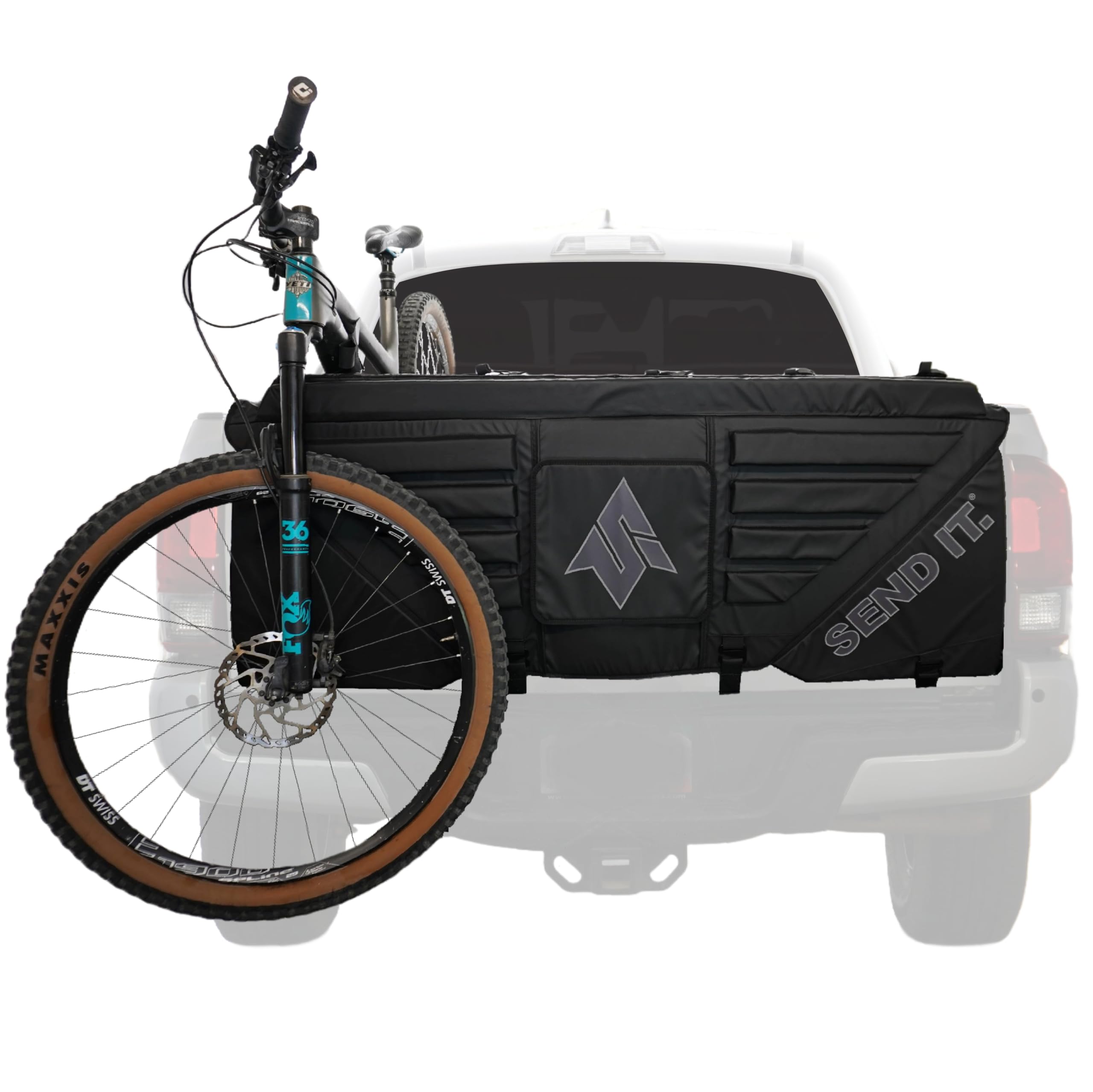 High Roller Tailgate Bike Pad V2 - Durable Truck Bed Bike Rack for Mountain Bikes, BMX, Ebikes & Cycling Accessories (Mid Size) - Perfect for Off-Road Adventures & Bike Transport