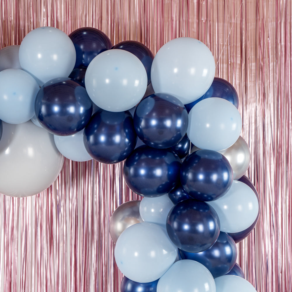 Navy, Sky Blue & White Balloon Arch Garland Kit - 12ft Party Decorations for Birthday, Wedding, Baby Shower & Events (1 Count Box)