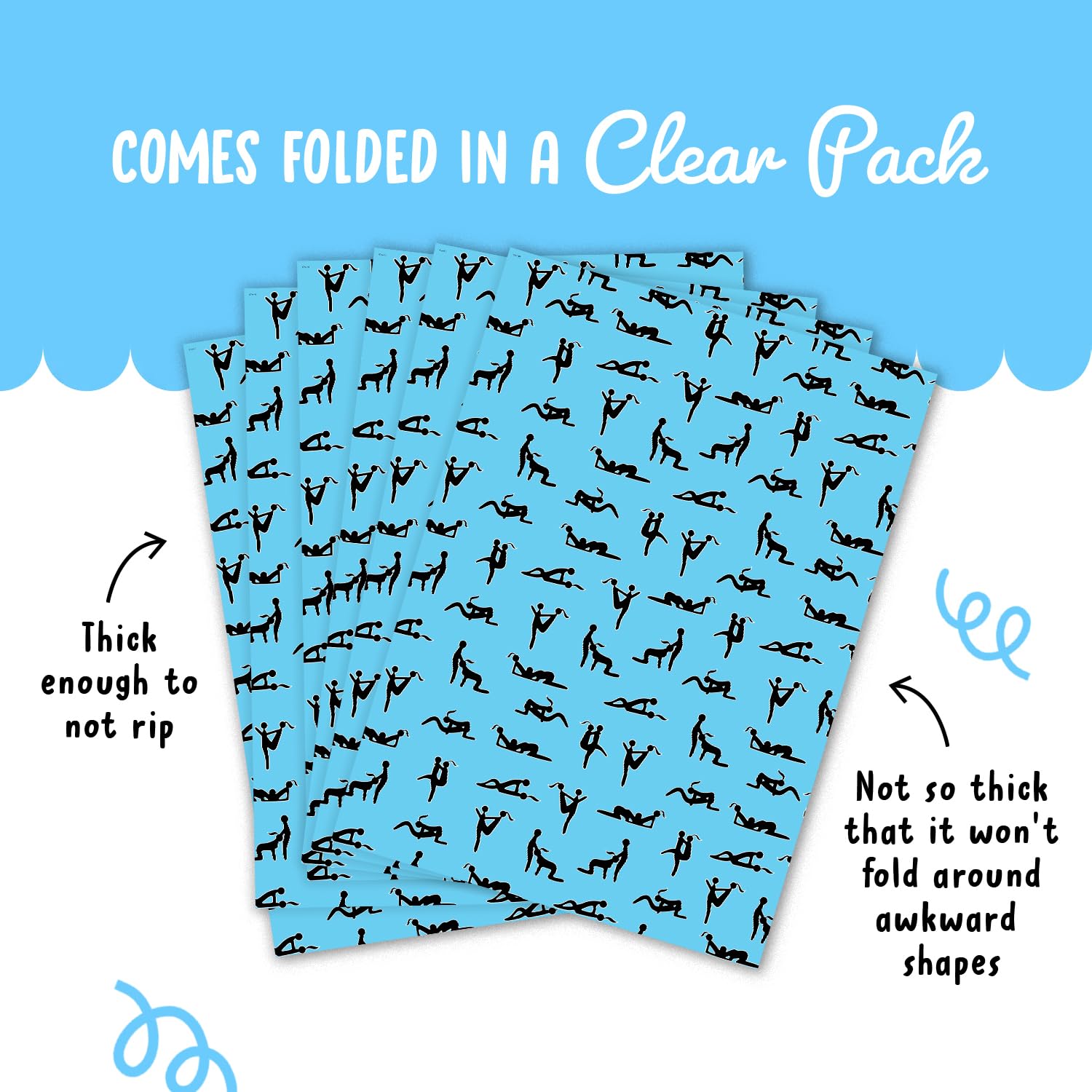 Funny Rude Anniversary Gift Wrap Paper - Bridal Shower, Christmas & Valentine's Day Wrapping Sheets with Stickers - Perfect for Bachelorette Parties, Gag Gifts & Holiday Present Wrapping