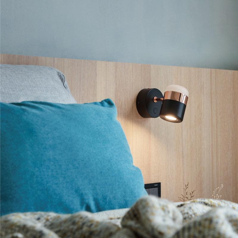 Adjustable Glass Wall Lamp - Modern Dimmable LED Sconce Light for Bedroom, Living Room & Hallway Lighting