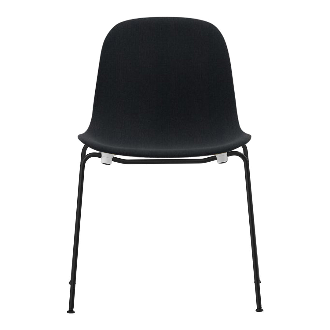 Stackable Side Chair with Metal Legs - Fully Upholstered Dining Chair for Kitchen, Restaurant, or Office Use