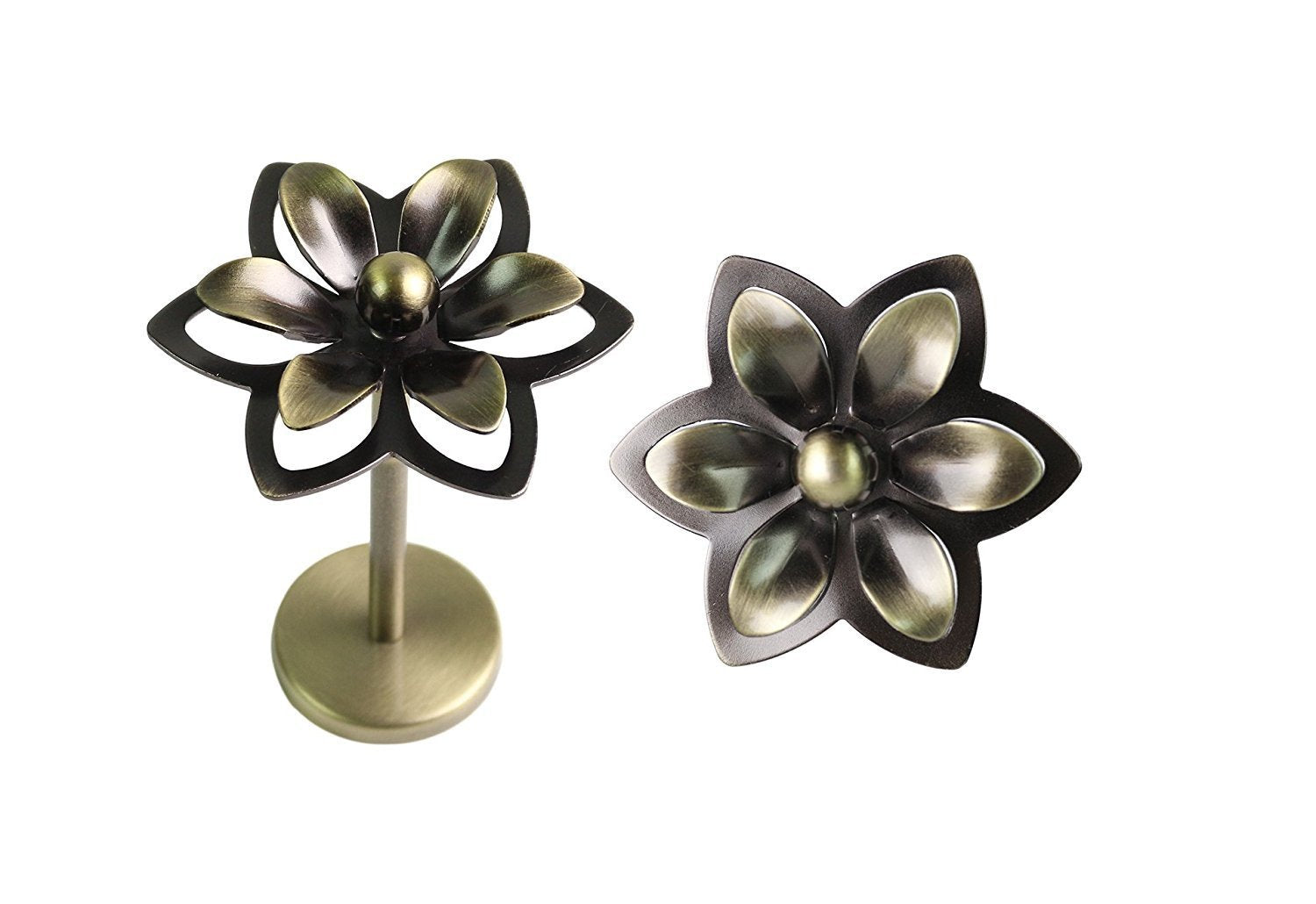 Crocus Medallion Drapery Holdback - Elegant Curtain Tieback Hook with 7 Finishes for Living Room, Bedroom & Window Decor