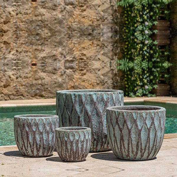 Campania International Navigli Planter Set of 4 - Modern Flower Pots for Indoor & Outdoor Plants - Perfect for Home Decor, Garden, Patio, and Balcony