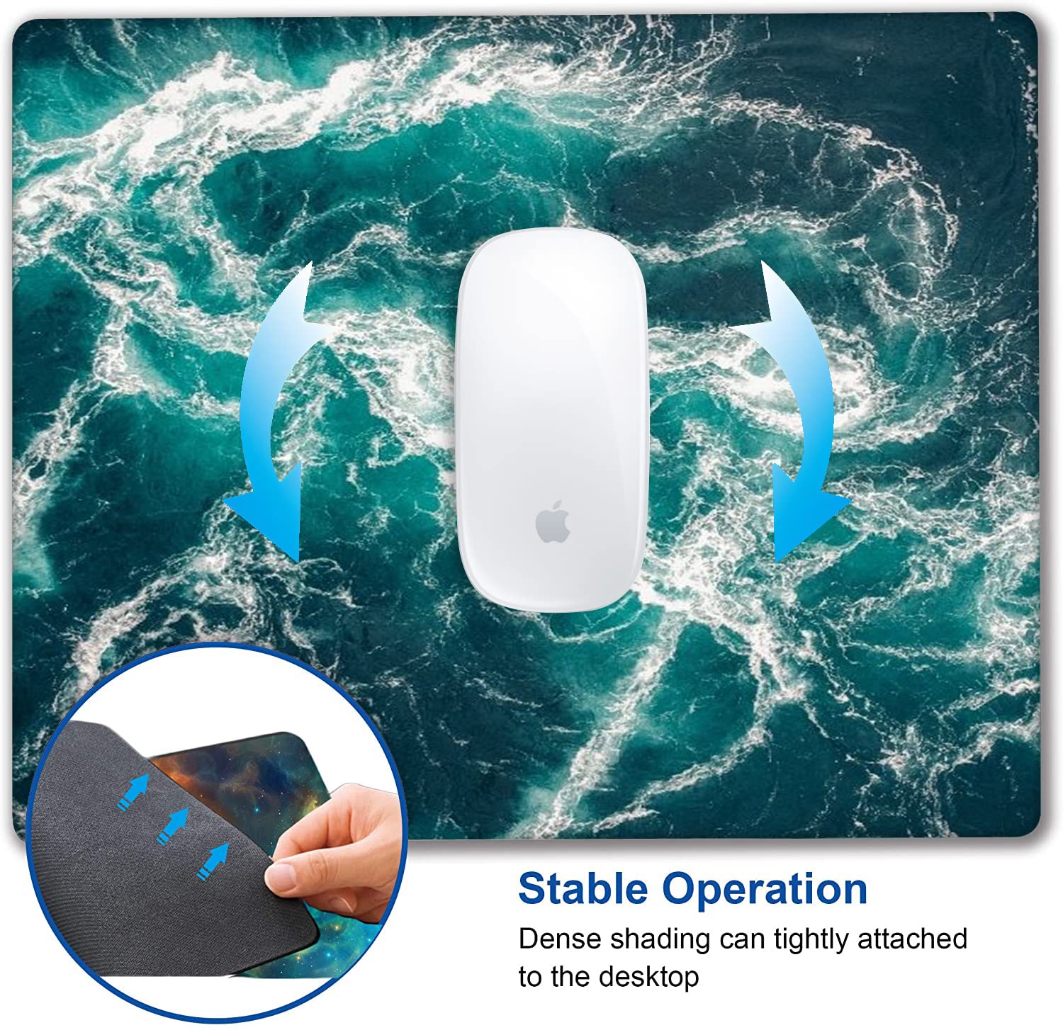 Custom Non-Slip Rubber Base Mouse Pad for Computer & Laptop - Ergonomic Office Desk Accessory with Anti-Slip Design | Perfect for Gaming, Work & Home Office Use