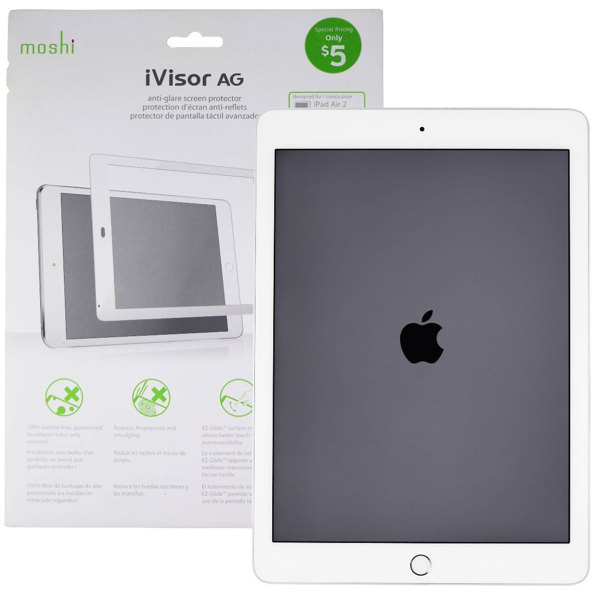 Apple iPad Air 2 (9.7 inch) 128GB Wi-Fi Tablet in Gold with Screen Protector Bundle - Perfect for Work, Study & Entertainment