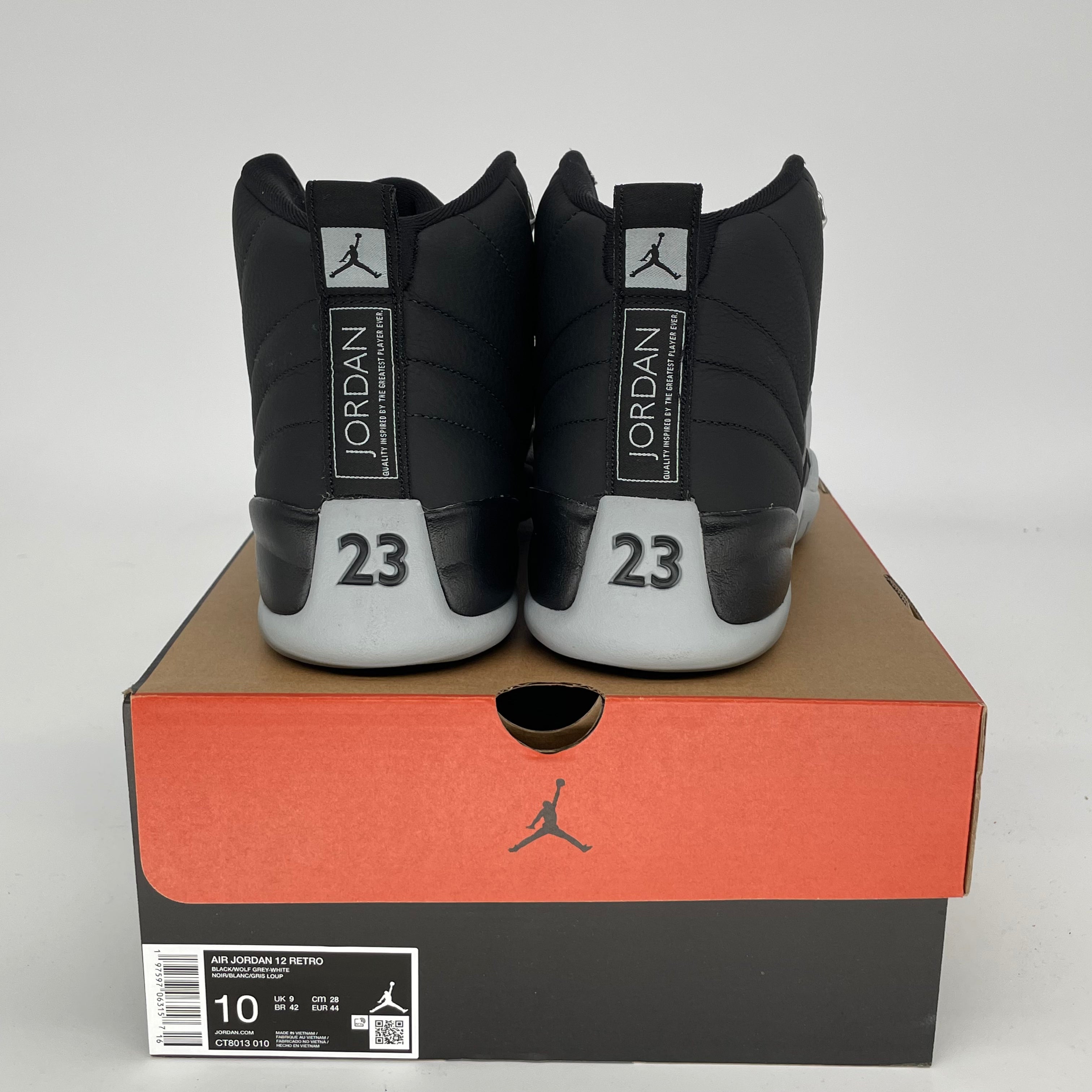 AIR JORDAN 12 Barons Basketball Shoes Men's Size 10/11.5W Retro Sneakers Black/White CT8013-010 | Perfect for Streetwear, Casual Outfits & Basketball Games