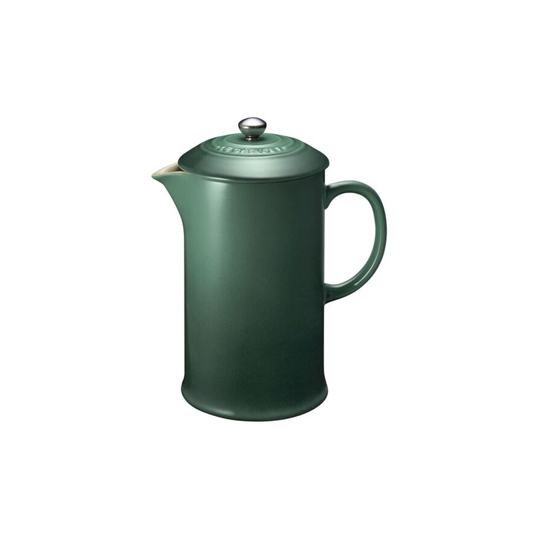 Le Creuset 0.8 Litre French Press Coffee Maker - Artichaut Green, Durable Stainless Steel Plunger, Heat-Resistant Stoneware - Perfect for Home, Office & Camping Coffee Brewing
