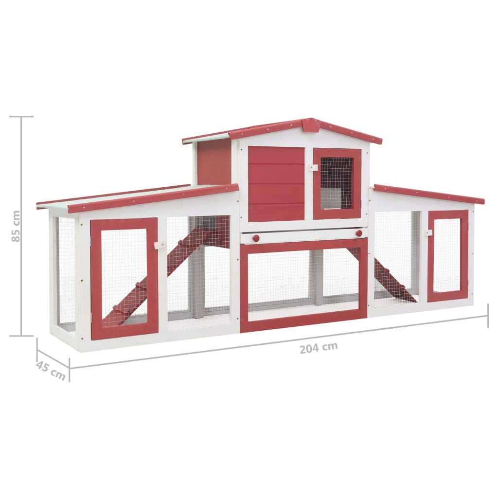 Premium Wooden Bunny Hutch for Outdoor & Indoor Use - Waterproof Rabbit Cage, Guinea Pig Coop & Chicken Nesting Box (80.3