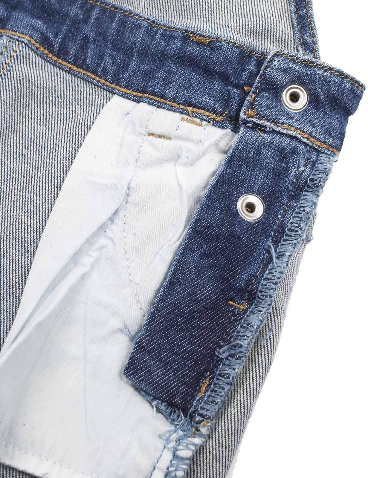 KIDSCOOL SPACE Girls Denim Overalls - Cotton Jean Workwear Pants for Toddlers & Kids | Playground, School & Outdoor Activities