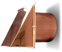 5 Inch Copper Exterior Side Wall Cap with Screen - Durable Weatherproof Vent Cover for Home, Shed & Garage (Outdoor Use)