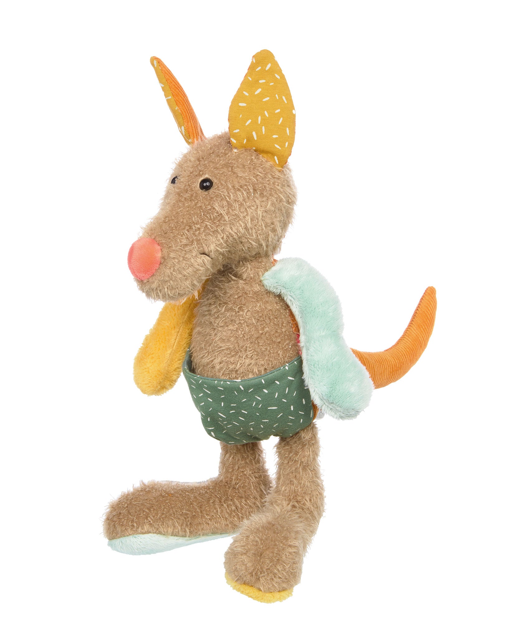 Adorable Patchwork Kangaroo Plush Toy - Soft Stuffed Animal for Kids & Collectors | Perfect for Nursery Decor, Gift Giving & Cuddling