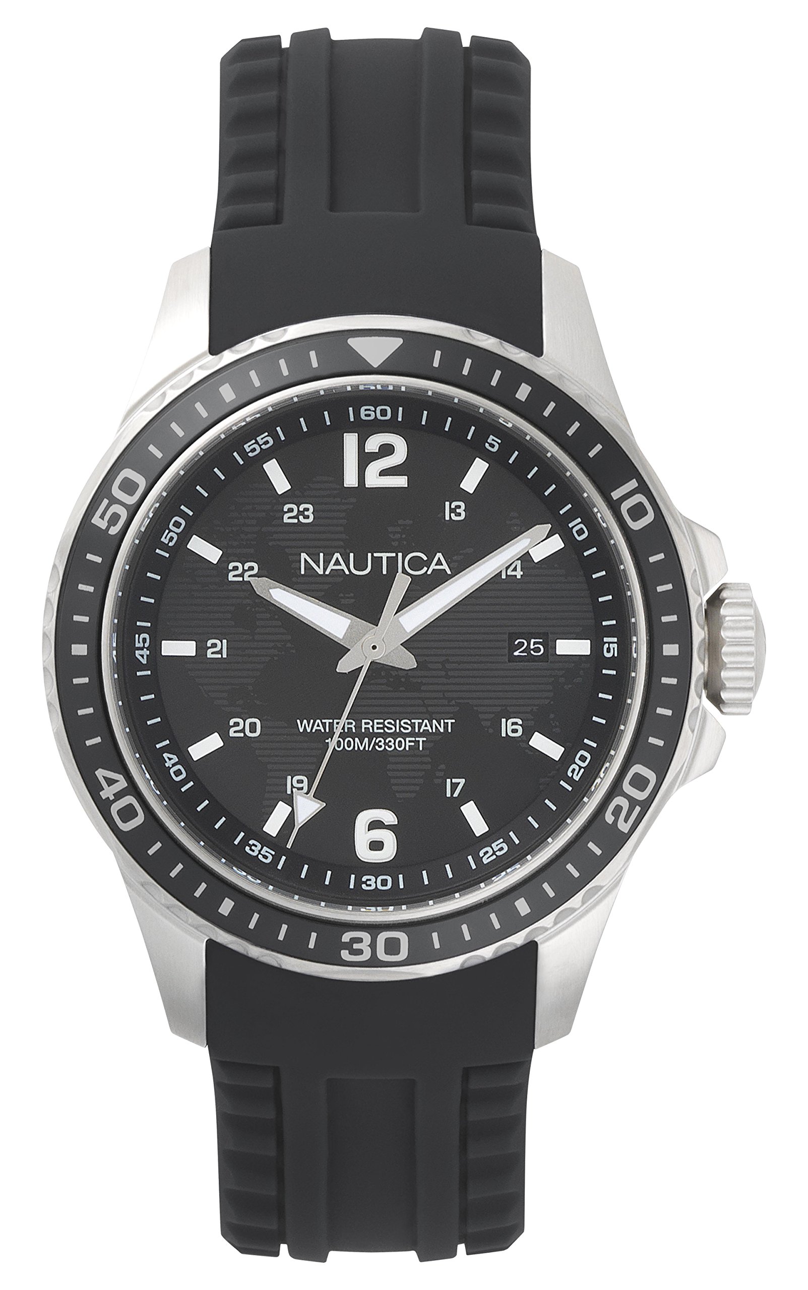 Nautica Men's Quartz Watch with Resin Band & Silicone Strap - Waterproof Casual & Sport Watch for Swimming, Running, and Outdoor Activities