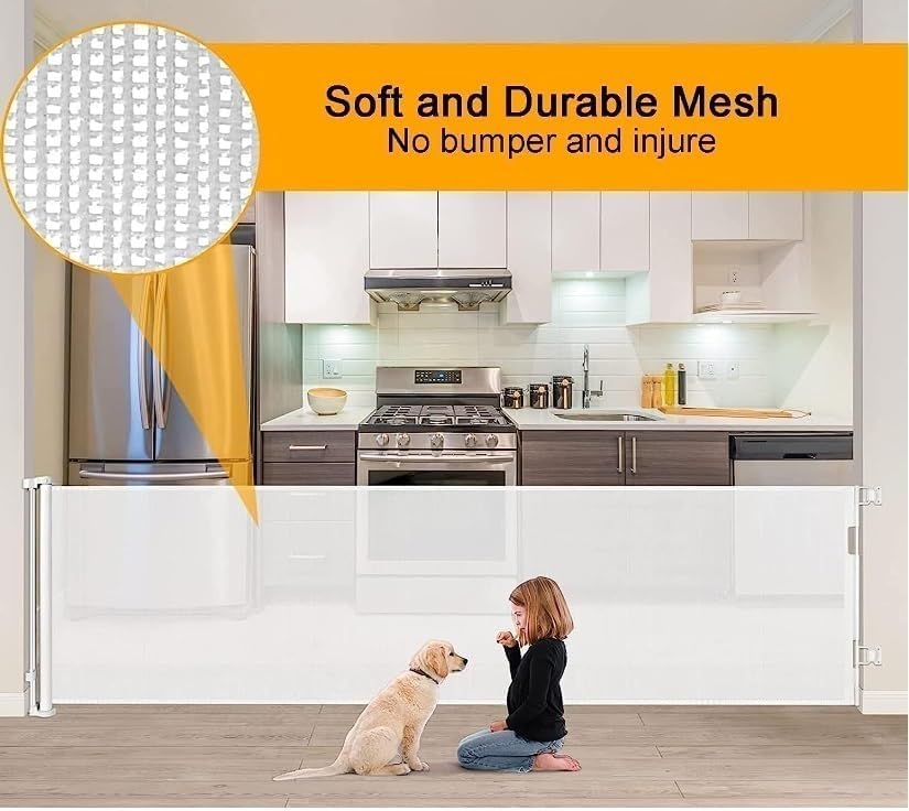 Stair Safety Net for Dogs - 3M (300cm) Black Pet Stair Railing Protection & Fence Barrier - Perfect for Baby Proofing, Home Safety, and Pet Protection
