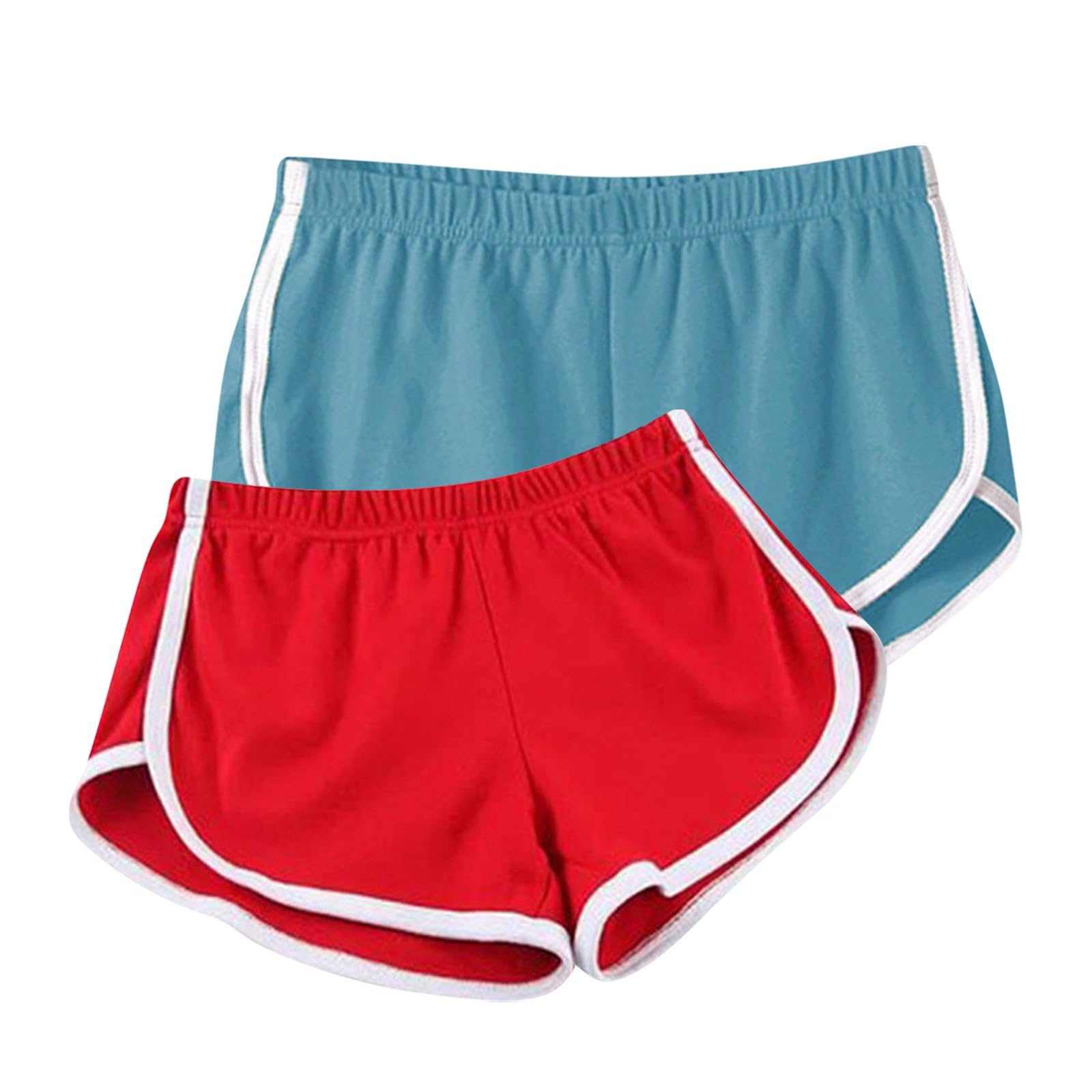 2PC Women's High Waisted Dolphin Shorts - Gym Workout, Running, Yoga & Casual Athletic Shorts for Summer | Perfect for Training, Fitness & Everyday Wear
