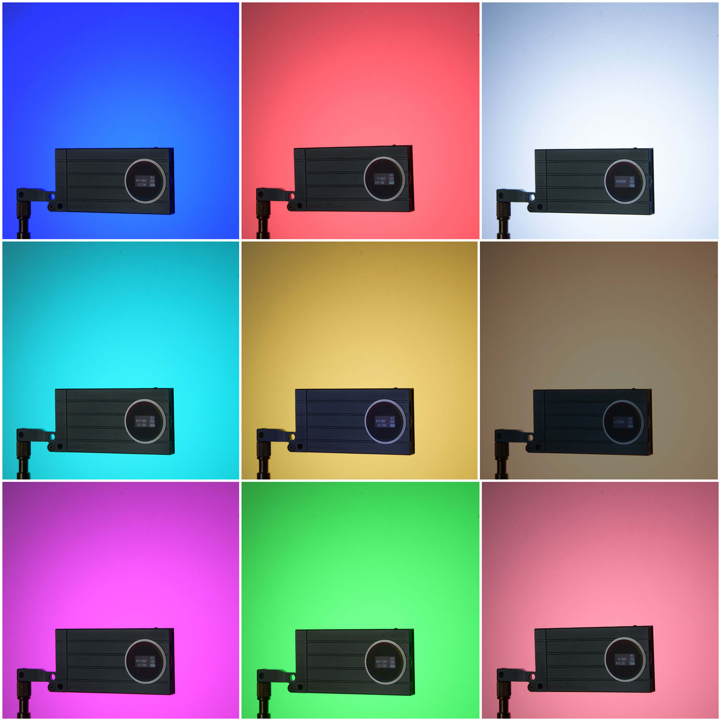 Godox M1 RGB & CCT LED Light Panel - Portable Full Color Lighting for Photography, Videography, YouTube & TikTok Content Creation (Grey)
