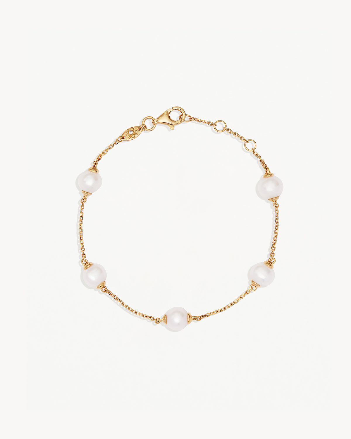 18k Gold Vermeil Floating On Air Pearl Bracelet for Women - Elegant Adjustable Pearl Jewelry Gift for Birthday, Anniversary & Special Occasions